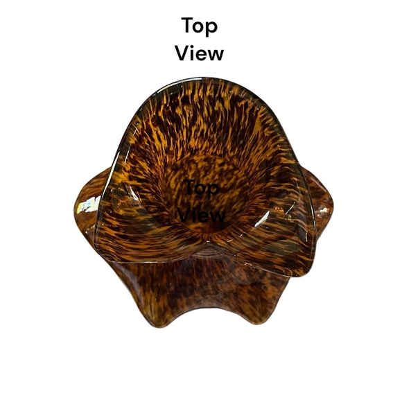 Amber Tortoise Shell or Leopard Murano Glass Vase Woman’s Torso - Picture 8 of 8